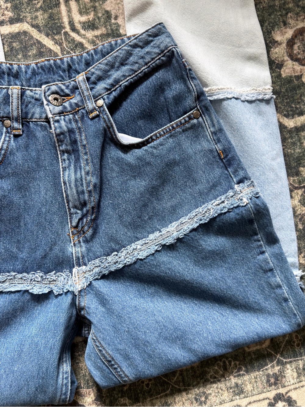 Ragged Priest Patchwork High Rise Denim Jeans